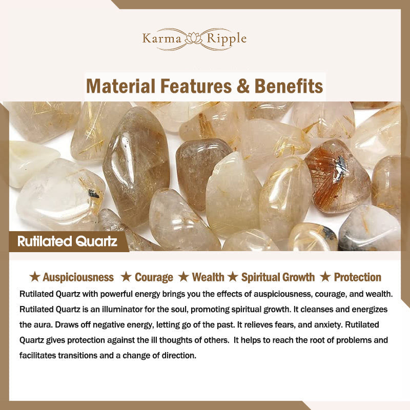 KarmaRipple's Green Phantom Citrine Rutilated Quartz Super Seven Gemstone Confidence Bracelet p13