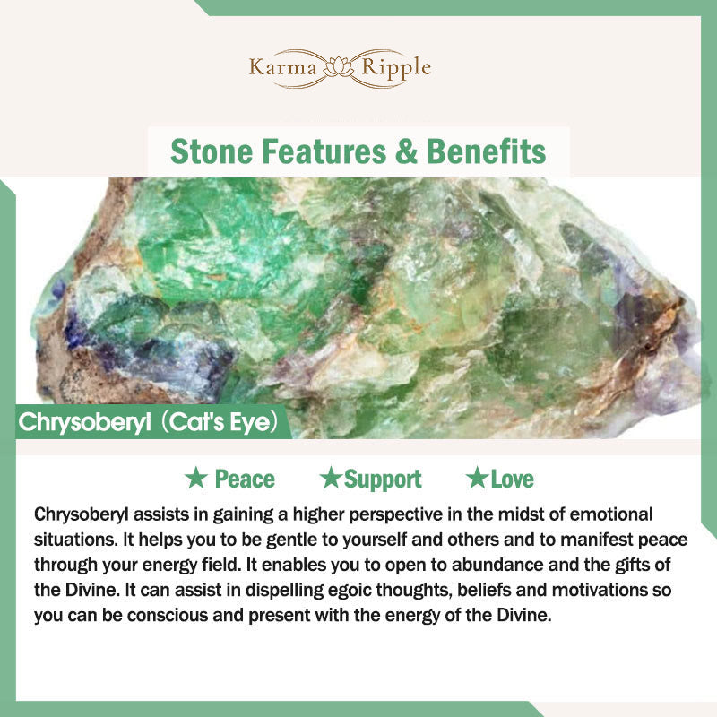 KarmaRipple's Cat's Eye Flower Talisman Peace Support Bracelet p6