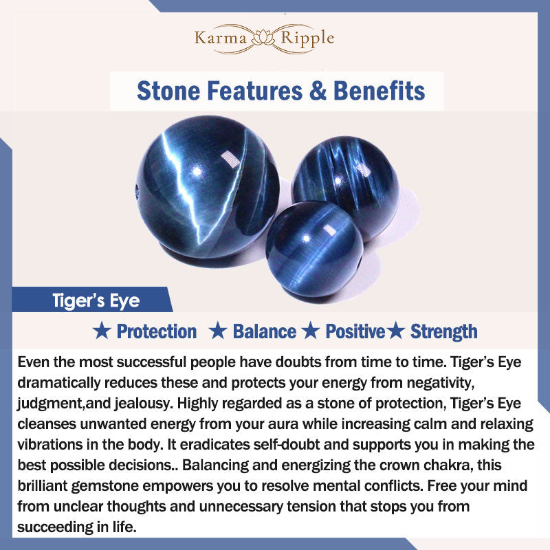 KarmaRipple's 108 Mala Beadwork Authentic Colorful Tiger Eye Stone Multi-turn Protection Bracelet p11