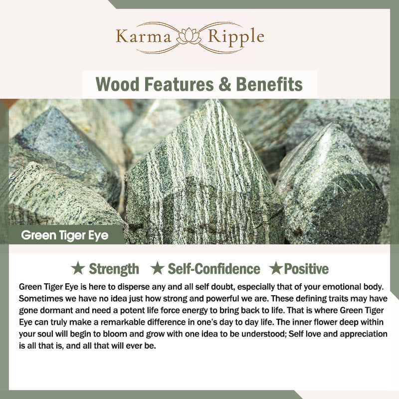 KarmaRipple's Authentic Green Tiger Eye Strength Bracelet p9