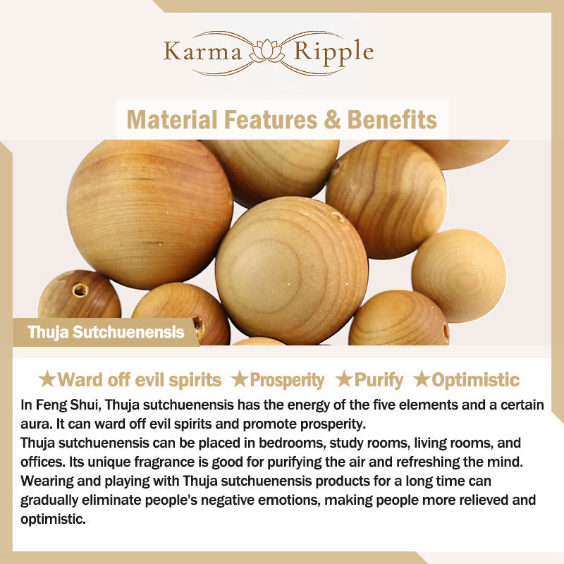 KarmaRipple's Sandalwood Small Leaf Red Sandalwood Thuja Sutchuenensis Boxwood Turquoise Protection Double Wrap Bracelet p16