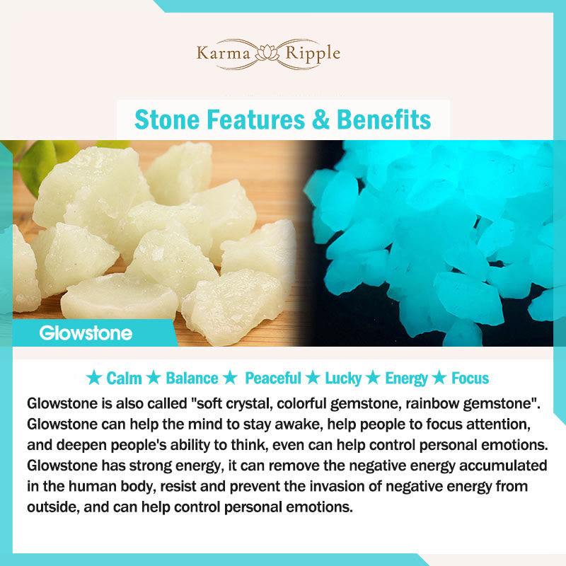 KarmaRipple's Black Obsidian Luminous Glowstone Strength Bracelet p19