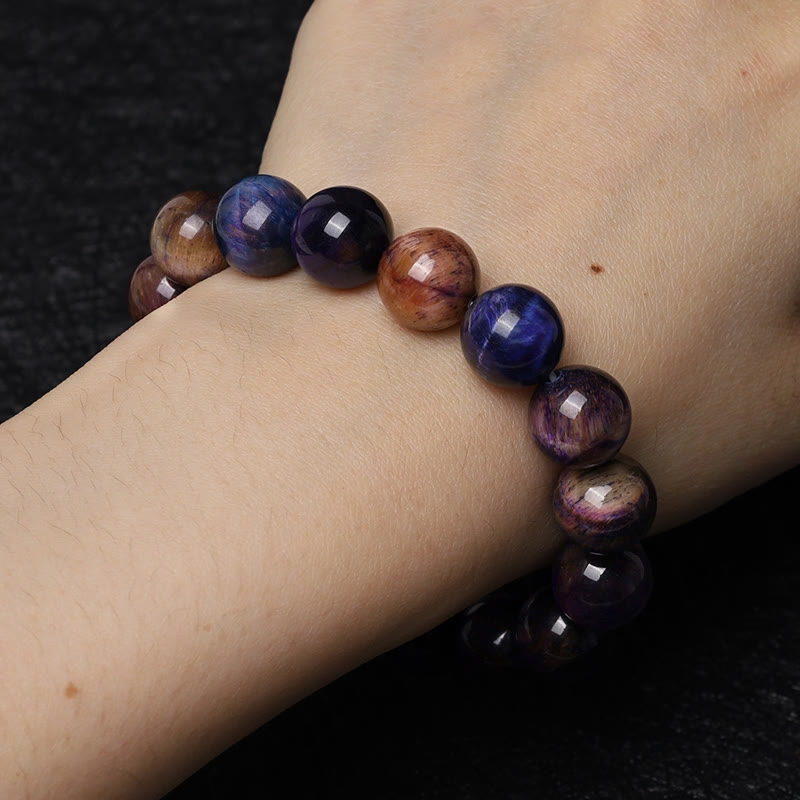 KarmaRipple's Authentic Purple Tiger Eye Protection Strength Bracelet p14