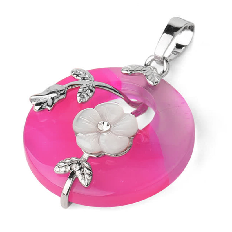 KarmaRipple's Various Gemstone Amethyst Green Aventurine Flower Balancing Pendant Necklace p54