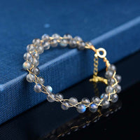 Bracelet de bénédiction d'amour en pierre de lune authentique de KarmaRipple