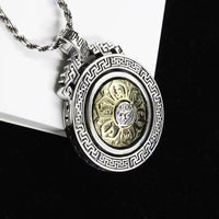 Collier pendentif tibétain Om Mani Padme Hum Double Dorje Vajra rotatif Pureté Paix de KarmaRipple