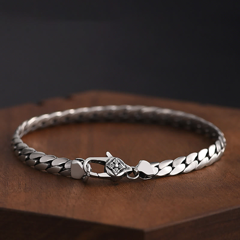 KarmaRipple's Double Dorje Vajra Strength Punk Bronze Chain Bracelet Pendant p1