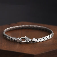 Bracelet pendentif en chaîne en bronze punk Double Dorje Vajra Strength de KarmaRipple