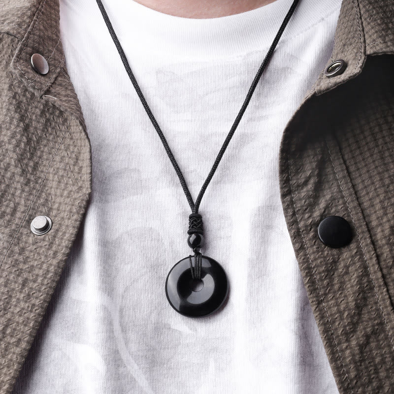 KarmaRipple's Fortunate Coin Necklace Balancing Gemstone Gemstone Pendant p22