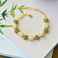 Bracelet de protection en jade ivoire et jade cyan de KarmaRipple