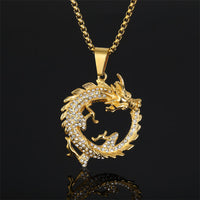 Collier pendentif à motif dragon du zodiaque chinois de KarmaRipple
