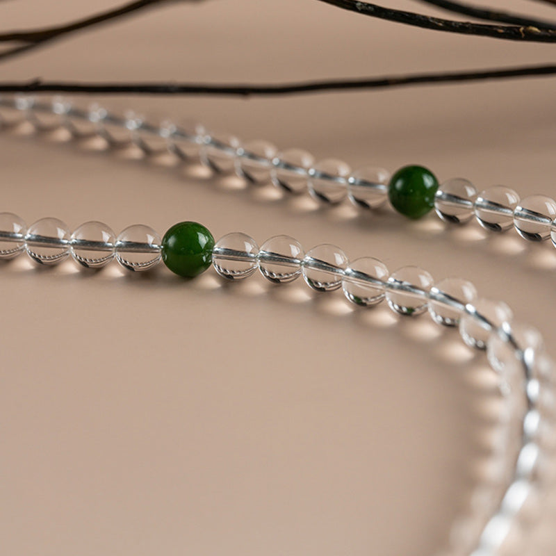 KarmaRipple's 108 Beadwork Ivory Gemstone Jade Meditation Bracelet Mala p13