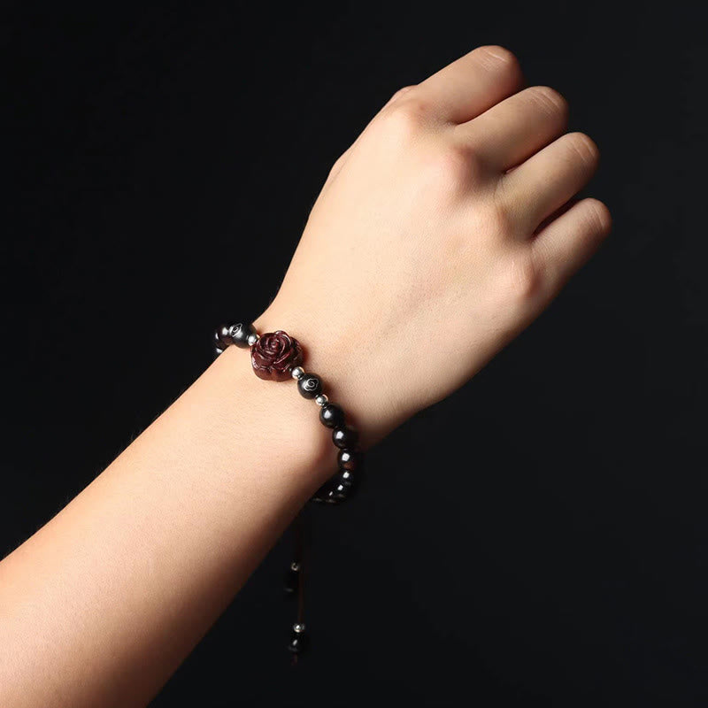 KarmaRipple's Small Leaf Red Sandalwood Sooth Bracelet p4