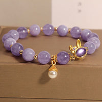Bracelet de bonheur authentique en jade violet de KarmaRipple