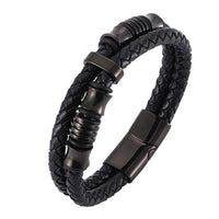 Bracelet porte-bonheur en cuir tressé à plusieurs couches de KarmaRipple