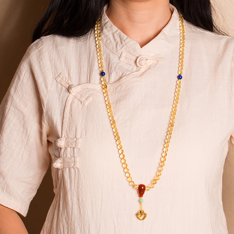 KarmaRipple's 925 Sterling Silver 108 Mala Beadwork Authentic Citrine Red Agate Amber Pleasure Talisman Bracelet p4