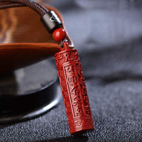 Pendentif de concentration en fil de cinabre tibétain de KarmaRipple