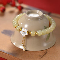 Bracelet en argent sterling 925 et jade Hetian authentique de KarmaRipple