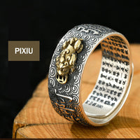 Bague ajustable Bouddha du zodiaque chinois de KarmaRipple, richesse et fortune