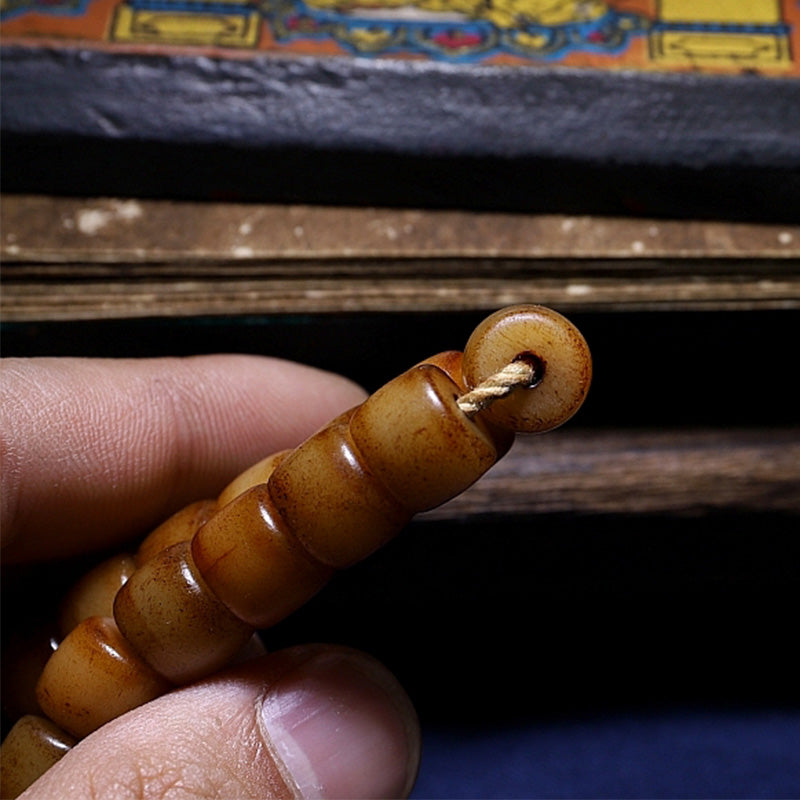 KarmaRipple's Tibetan Yak Bone Balance Strength Wrist Mala p6