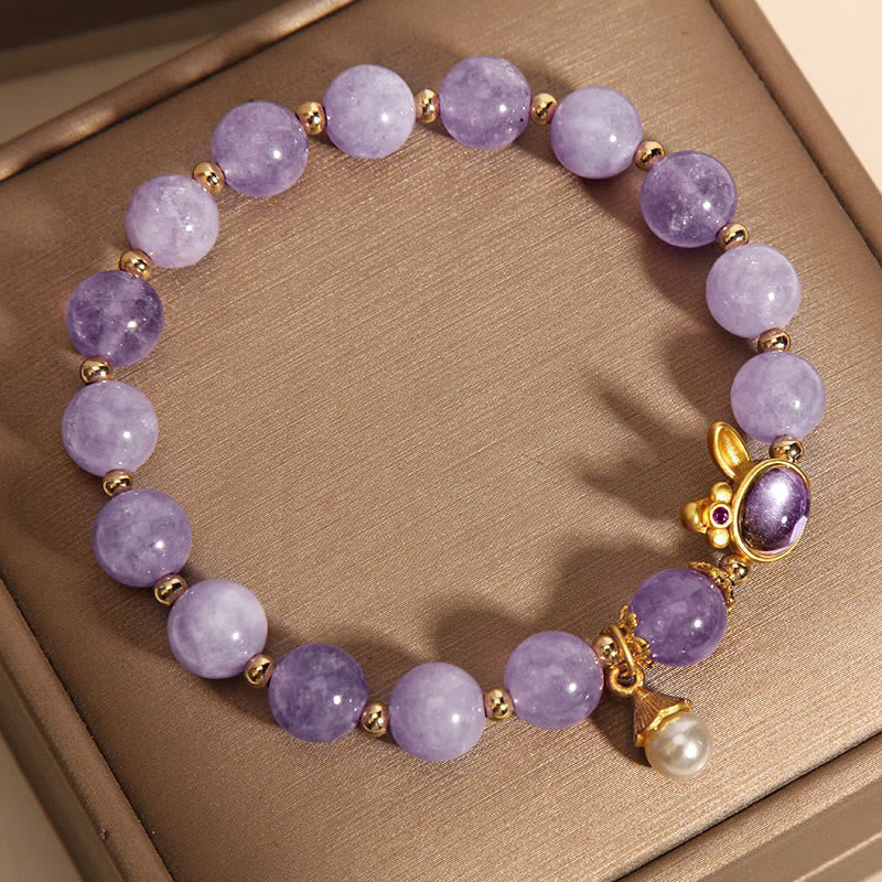 KarmaRipple's Authentic Purple Jade Rabbit Happiness Bracelet p9