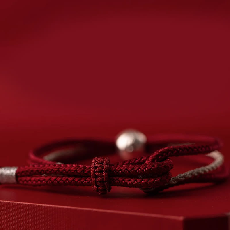 KarmaRipple's 925 Sterling Silver Tibetan Zakiram Goddess of Wealth Fortune Rope Bracelet p9