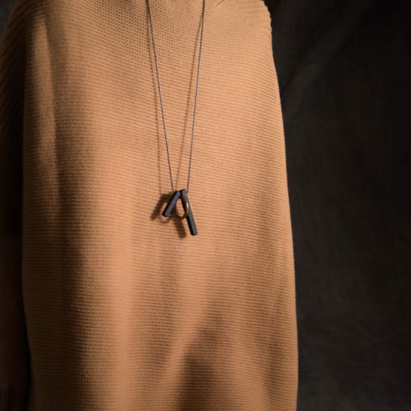 KarmaRipple's Zen Circle Ebony Wood Enlightenment Pendant Necklace p3