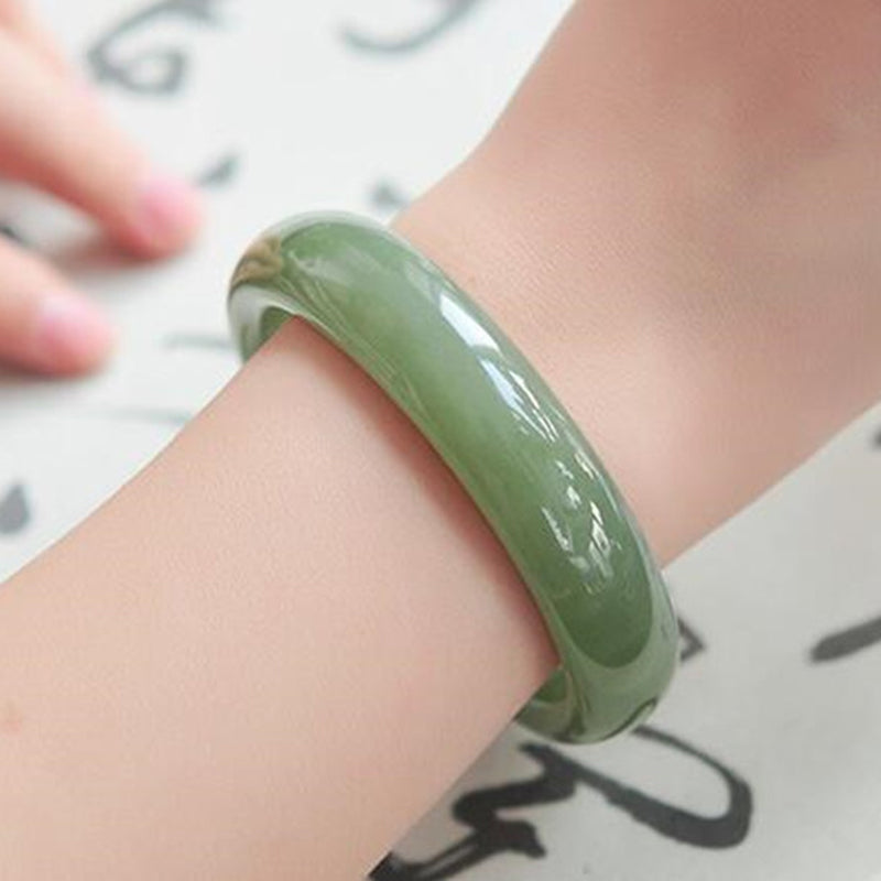 KarmaRipple's Jade Abundance Blessing Bangle Bracelet p3