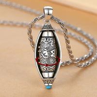 Collier rotatif avec pendentif de protection Om Mani Padme Hum du Tibet de KarmaRipple