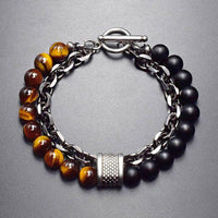 Bracelet de protection authentique en œil de tigre et lazurite de KarmaRipple
