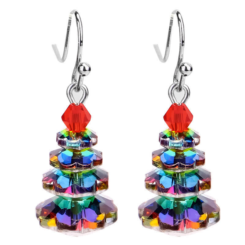 KarmaRipple's Various Crystals Christmas Tree Amethyst Peace Balancing Drop Earrings p23