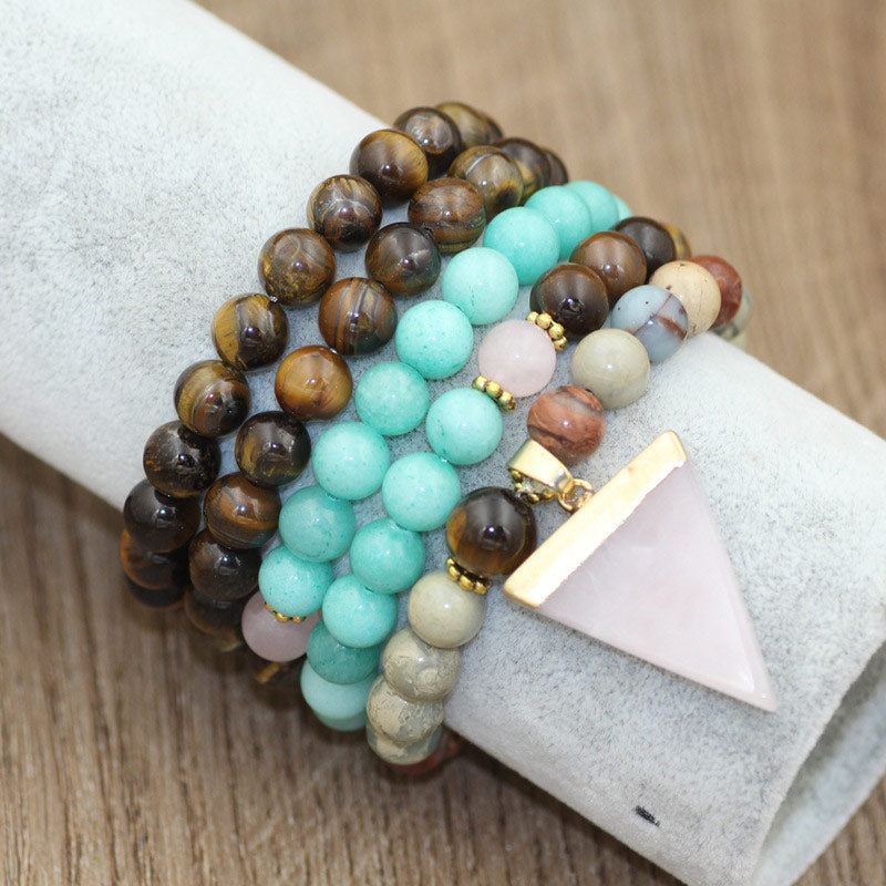 KarmaRipple's 108 Beadwork Authentic Stone Tiger Eye Mala Balancing Bracelet p3