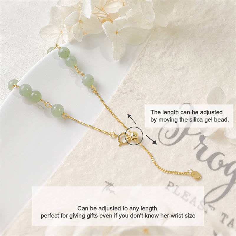 KarmaRipple's Unique Authentic Hetian Jade 14K Gold filled Fortune Beaded Bracelet p13