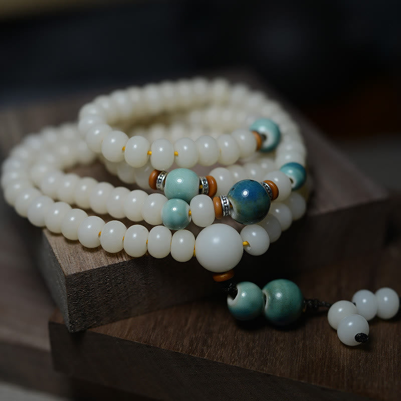 KarmaRipple's 108 Mala Beadwork Bodhi Seed Keep Away Evil Spirits Calm Bracelet p8