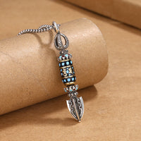 Collier pendentif rotatif tibétain Om Mani Padme Hum de KarmaRipple pour la protection de la richesse