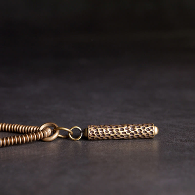 KarmaRipple's Vintage Lava Rock Bronze Balancing Multilayered Bracelet p7