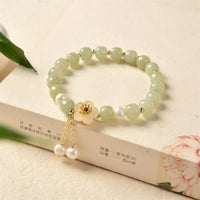 Bracelet d'abondance et de bonheur en perles de jade Hetian de KarmaRipple