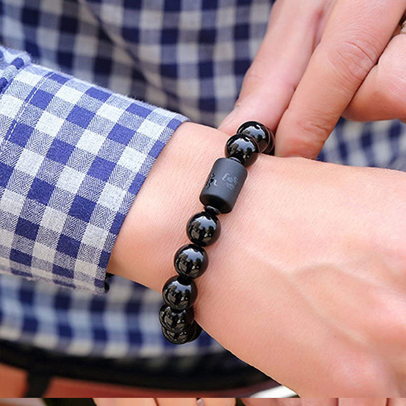 KarmaRipple's Soul Cleansing Black Obsidian Phoenix Dragon Bracelet p5