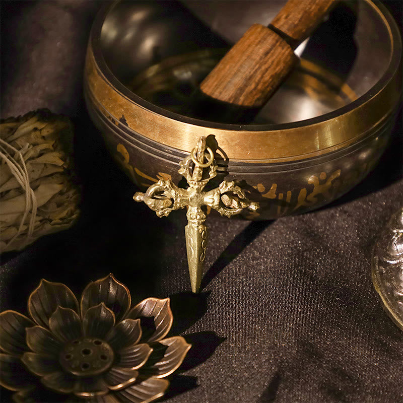 KarmaRipple's Nepal Handmade Double Dorje Bronze Enlightenment Strength Vajra p5