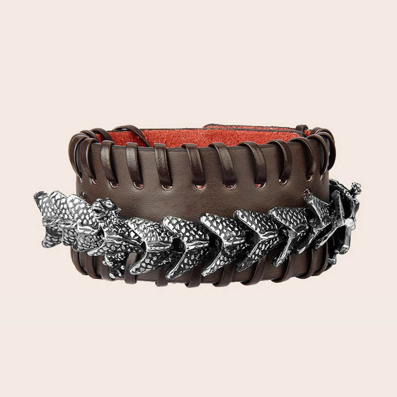 KarmaRipple's Dragon Leather Protection Weave Bracelet p4