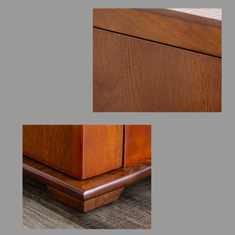 KarmaRipple's Vintage Large Capacity Wooden Jewelry Box Jewelry Storage Box With Mirror p14