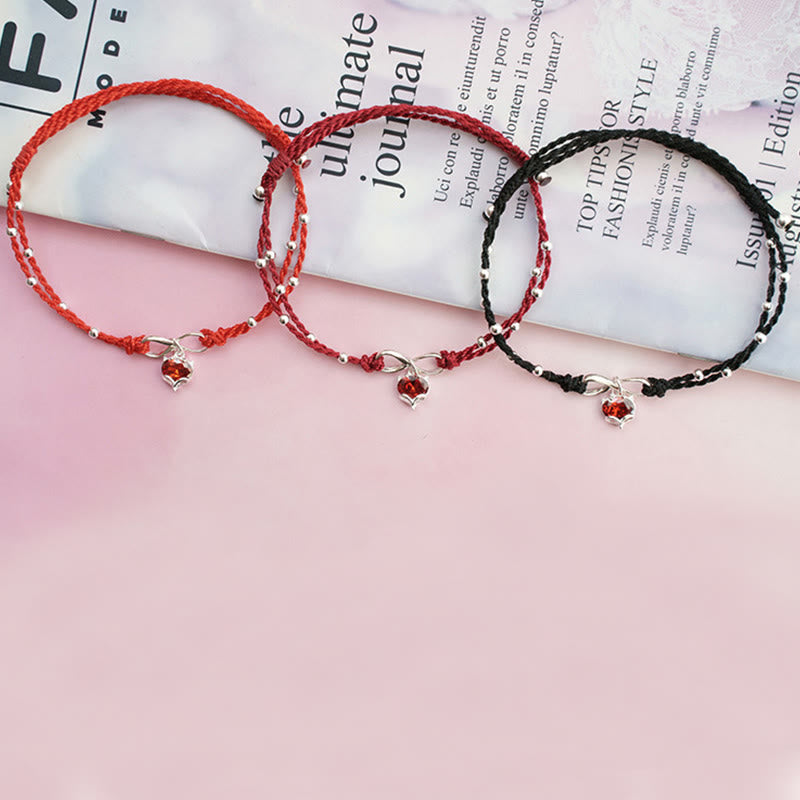 KarmaRipple's Love Heart Infinity Symbol Woven String Anklet p12