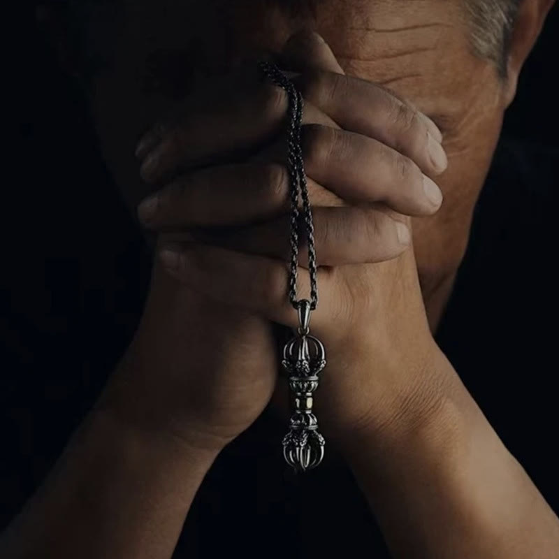 KarmaRipple's Tibetan Dorje Vajra Design Wealth Pendant Necklace p8