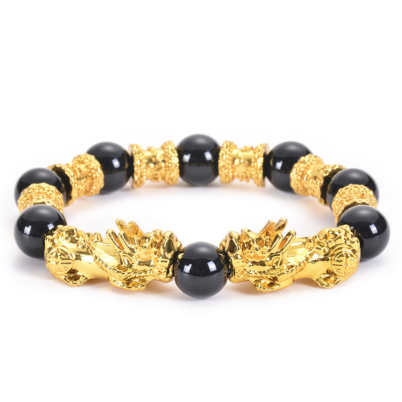 KarmaRipple's Double Pixiu Obsidian Wealth Bracelet p12