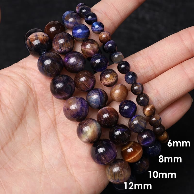 KarmaRipple's Authentic Purple Tiger Eye Protection Strength Bracelet p9
