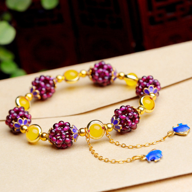 KarmaRipple's Tibetan Garnet Calm Bracelet p1