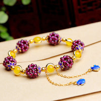 Bracelet Calme en Grenat Tibétain de KarmaRipple