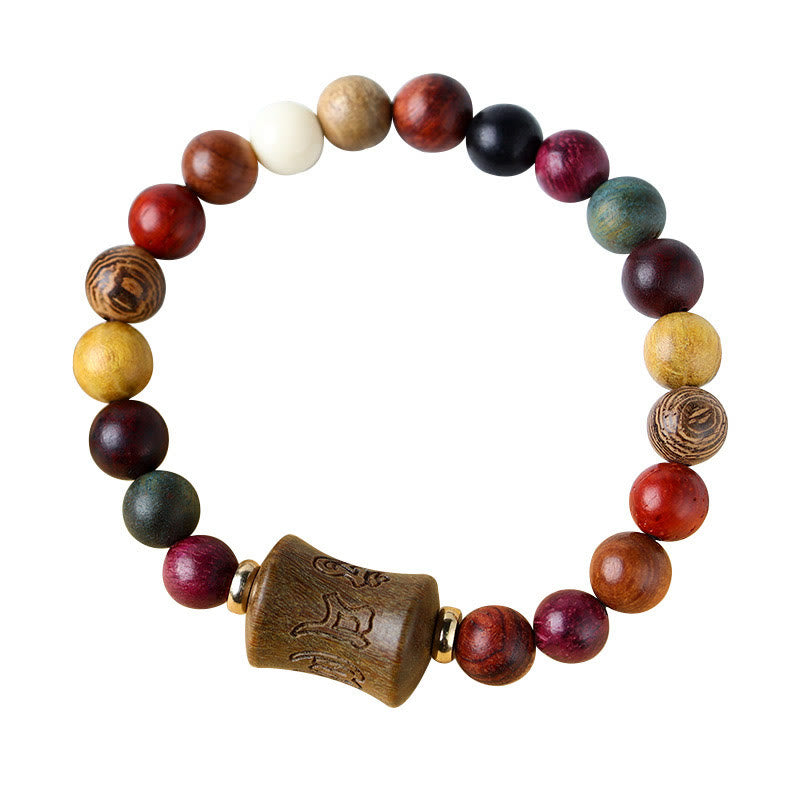 KarmaRipple's Tibet Multicolored Sandalwood Om Mani Padme Hum Protection Bracelet p14