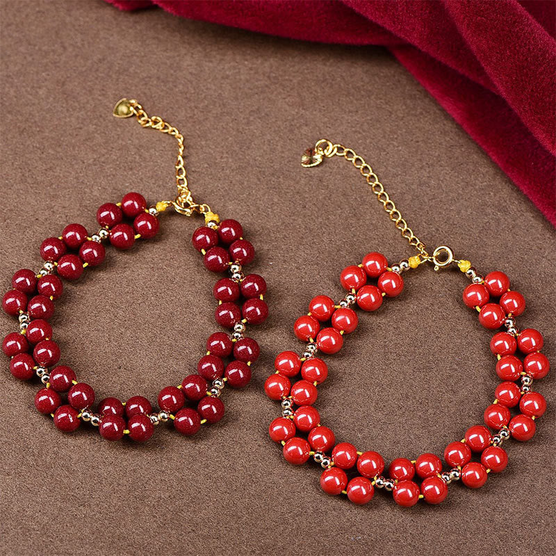 KarmaRipple's Authentic Cinnabar Beaded Blessing Bracelet p3