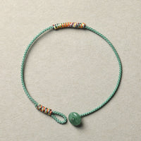 Bracelet tibétain en corde tissée, fait main, en aventurine verte, protection de la fortune, de KarmaRipple